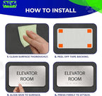 ADA Elevator Room Sign for Business - Office Signs, Aluminum Brushed Silver, Tamper-Proof, Heavy Duty Mounting Tape, Easy Install, Office Décor, ADA Compliant, Grade 2 Braille (7” W x 4” H) ADASigns.org