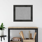 Amanti Art Black Framed Magnetic Board 25x29 Medium Vision Board for use with Magnets, 100% Metal Sheet to Display Items as Office Decor or for Home Organization in mudroom, Kitchen or Kids Room