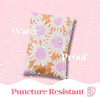 Pretty Package Store 14.5x19 Designer Poly Mailer 100 Pack Heavy Duty Waterproof Self Seal Shipping Bags for Small Business Large Mailing Envelopes Bulk Tear Resistant Packaging Pink Blooms Flowers
