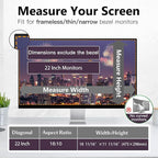 JEEETINTX Magnetic 22 Inch Computer Privacy Screen for 16:10 Aspect Ratio Widescreen Monitor, Eye Protection Anti Glare Blue Light Privacy Filter Shield, Removable Hanging 22in Protector