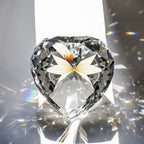 SWTHONY 60mm Crystal Diamond Paperweight Heart Shaped Glass Gems Big Fake Diamonds for Women Desk Nail Background for Pictures Wedding Centerpiece Clear