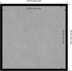 Amanti Art Black Framed Magnetic Board 25x25 Medium Vision Board for use with Magnets, 100% Metal Sheet to Display Items as Office Decor or for Home Organization in mudroom, Kitchen or Kids Room