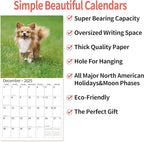 windrio 2026 Wall Calendar, Calendar 2026, July 2025 - December 2026, Wall Calendar Chihuahua Puppies, 12" x 24" Opened,Full Page Months Thick & Sturdy Paper for Calendar Organizing & Planning