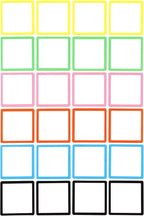 Dry Erase Magnets Set - 24 Pack - 4x4 in Whiteboard Magnetic Notes Planning Pads Labels - Small White Board Magnet Strips Name Tags for Home and Office