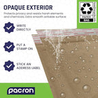 PACRON Biodegradable & Compostable Honeycomb Padded Mailers (8.5”x12"–100pk) Recyclable Hex Coat Paper Shipping Envelopes with Tamper-Resistant Self-Seal, Durable Brown Mailing Envelopes - Made in USA
