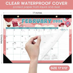 3 Pack of Desk Calendar 2026, 21 Months Calendar Runs from October 2025 to June 2027 - Large 17" x 12" Desktop/Wall Monthly Planner for Home School, or Office - Watercolor Festival