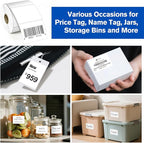 L LIKED 3" x 2" Blank Removable Labels with No Residue, Water and Oil Resistant, Use for Both Home and Office (1 Roll, 700 Labels)