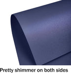 Navy Blue Shimmer Cardstock 8.5 x 11 Navy Blue Paper, Goefun 24 Sheets 80lb Card Stock Printer Paper for Christmas, Invitations, Certificates, Crafts, Card Making