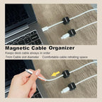 Magnetic Cable Clips Cord Organizer Holder,10-Pack Cable Management Cord Clips,Adhesive Phone Cable Wire Charger Cord Holder For Nightstand Desk Charging Cords Wall Car Desktop Office (10, Black)