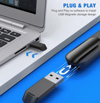 DINOSTRIKE Wireless Presenter Remote with Air Mouse Control, Rechargeable USB A&C Presentation Clicker PPT Pointer RF 2.4GhZ PowerPoint Clicker Slide Advancer for Computer Laptop Mac