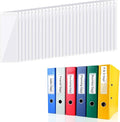 120 Pieces Clear Binder Label Holders Self Adhesive Label Holder Clear Adhesive Pockets for Business Card Storage Bins Toy Bins Scrapbooks Binders Notebooks Boxes Blank Spine Inserts