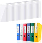 120 Pieces Clear Binder Label Holders Self Adhesive Label Holder Clear Adhesive Pockets for Business Card Storage Bins Toy Bins Scrapbooks Binders Notebooks Boxes Blank Spine Inserts