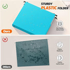 Shutex Extra Capacity Plastic Hanging File Folders,12 Pack Reinforced Expanding Hang Folder Letter Size,Accordian Pocket,Heavy Duty 2 Inch Expansion, Hard Hanging Folder Organizer for Office Home,Blue