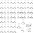 MHDMAG Magnetic Push Pins Powerful Push Pin Magnets for Fridge Whiteboards Calendars Maps in School & Office Pack of 60,White