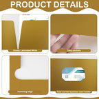 Yeaqee 100 Pack 2 Pockets Glossy Laminated Paper Folder First Day of School Presentation Folder Letter Size Two Pocket File Portfolio Holder Back to School Items Bulk for Teacher Office (Gold)