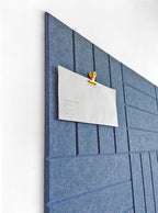 DECORITA Felt Wall Tiles | Large Cork Board Alternative | Aesthetic Felt Bulletin Board for Office, Home & Classroom | Large Cork Boards for Walls Pinboard (12-Pack) | Ocean Blue