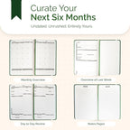 Panda Planner Pro A4 Daily Planner 2026 – 6 Month Undated Daily Productivity Planner with Large 8.5x11 Layouts, Weekly & Monthly Calendar Planner, Goal Tracker, Habit Tracker & Time Management Organizer – Dark Green