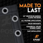 Xpose Safety Privacy Fence Screen 4’ x 50’ (24 Pack) – Heavy Duty Black Mesh with 90% Visibility Block, UV Protection – Includes Cable Ties – for Garden, Yard, Nursery, Kennel, Dog Run, Greenhouse