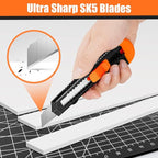 DIYSELF 12-Pack Box Cutters, Disposable Utility Knife, Box Cutter Retractable for Office, Shop, Warehouse, Utility Knives with18mm Snap-Off Blades, Portable Box Opener, Razor Knife Set, Paper Knife