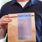 4 Pack Pink Guest Checks Books for Servers, Server Note Pads, Waiter Checkbook, Waitress Notepad for Restaurants Supplies, Order Pad Paper Checks 50 Sheets/Pack, 200 Total Tickets