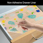 Cooyes Shelf Liner – Premium Non-Adhesive Cabinet & Drawer Liner for Kitchen – Waterproof Shelf Paper with Modern Pattern – Durable EVA Cabinet Mat – Easy to Cut （17.5" W x 197" L）
