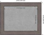 Amanti Art Grey Framed Magnetic Board 23x29 Medium Vision Board for use with Magnets, 100% Metal Sheet to Display Items as Office Decor or for Home Organization in mudroom, Kitchen or Kids Room