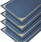 SUNEE Certificate Holders(Navy Blue, 50 Packs), Diploma Covers Gold Foil Border, for Letter Size 8.5x11 Certificates, Cardstock, Document Papers