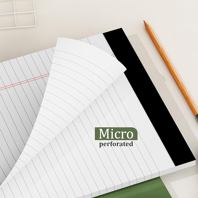 AILZFEI 12 Pack of Legal Pads 8.5 x 11 Wide Ruled Writing Pads 8.5" x 11.75" Notepad 30 Sheets per White Legal Pad Clear Print Note Pads 8x11 Pads of Paper
