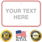 Custom Sign, Personalized Metal Signs, Customize for Office, Business, Workplace, Home, Airbnb, Delivery Red Signs, 12x18 Inches, Rust Free .063 Aluminum, Fade Resistant, Made in USA by Sigo Signs