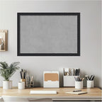 Amanti Art Black Framed Magnetic Board 18x26 Medium Vision Board for use with Magnets, 100% Metal Sheet to Display Items as Office Decor or for Home Organization in mudroom, Kitchen or Kids Room