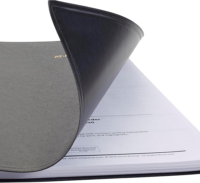 AT-A-GLANCE 2026 Appointment Book Planner, Weekly, 7" x 8-3/4", Medium, Quarter-Hourly, Black (709510526)