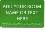 ADA CENTRAL SIGNS - 9" X6" Personalized Custom Sign - ADA Compliant Tactile Graphics Grade 2 Braille Text Acrylic Wall Signs - Add Your Room Name Text Sign for Home School Office Business Workplace