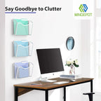 MINDEPOT Wall File Organizer,Hanging Wall Mounted File Folder Binder Holder Mail Organizer for Office,Home and School Supplies