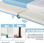 EMOMAS Lined Journal Notebook – Hardcover Notebook for Men & Women – Journals for Writing, Work, School, Home & Daily Notes, 160 Pages – Medium A5, 5.7"x8", 100 gsm Thick Paper (Sky Blue)