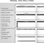 Clever Fox Planner Large – Undated Weekly & Monthly Planner for Productivity, Time Management & Goals – Organizer Journal – 7x10” (Black)