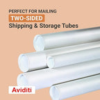 AVIDITI Cardboard Tubes with Caps, 20"L x 2"W x 2"H, Pack of 50 | Poster Tube for Mailing and Storage of Blueprints, Artwork, Crafts, Long Art Holder, 20 inches