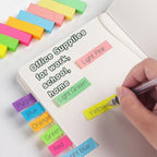 30 Pads 0.5x1.8 Sticky Notes Flags Tabs Page Markers 10 Bright Color Sticky Index Tabs Page Flags 80 Sheet/Pad