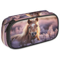 Pardick Pencil Case，Horse 3D Big Capacity Pencil Pouch Coin Pouch Stationery Organizer For Teen School