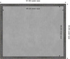 Amanti Art Grey Framed Magnetic Board 43x51 Oversize Vision Board for use with Magnets, 100% Metal Sheet to Display Items as Office Decor or for Home Organization in mudroom, Kitchen or Kids Room
