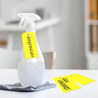 500 Pieces Plastic Shipping Tags with Wire Waterproof Hang Tags Heavy Duty Labeling Tags with String Wires Tags Labels Labeling Tags Stacking Tags for Equipment Car Parts (Yellow, 4 3/4 x 2 3/8)