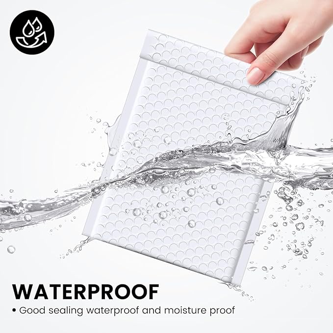Fuxury Bubble Mailers 6x10" White Padded Envelopes 9600 Pack Bulk Strong Adhesion Full Pallet of Padded Mailers Thick Bubble Envelopes for Small Business Mailing Small Items,Jewelry,Makeup