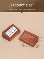 6 Pack Mini Wood Price Tag Label Holder Tabletop Stand or Recline Small Sign Holder for Retail Store Boutique Name Card Restaurant Food Labeling (1.57X0.79 in)