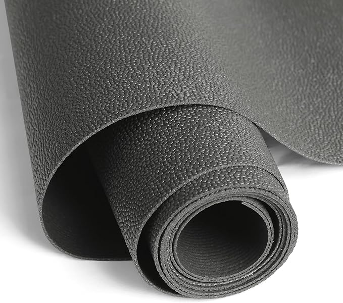 WochiTV Shelf Liner for Cabinets, Drawer Non Adhesive Non Slip Foam Mat for Kitchen, Pantry, Bathroom, Cupboard, Garage, Closet, Shelves, Drawer, Tool Box, Gray 17.5 x 118 inches
