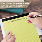 AILZFEI 12 Pack Yellow Legal Pads 8.5 x 11.75 College Ruled Yellow Note Pad Narrow Ruled 30 Sheets Notepads Perforated Writing Pad Clear Print 8x11 Legal Pads Pads of Paper