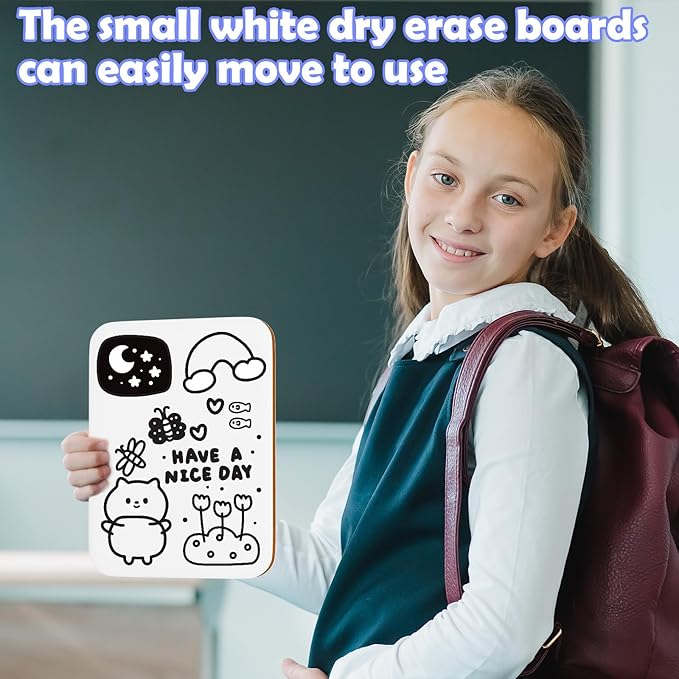 3 Pack Small White Board Dry Erase 5x7 Inch Mini Whiteboard Small Dry Erase Board with Markers Erasers Double Sided Dry Erase Lapboards for Students Teachers School Supplies Meeting Voting (3)