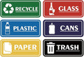 6PCS Recycle Sign Stickers for Trash Bins,Self-adhesive Waterproof Trash Recycle Stickers, Recycling Labels for Trash Can, Home, Office, Apartment, Hotel, School and Public Area