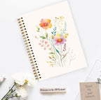 JWVK Vintage Wild Flower Botanical Plant Notebook 01,Rustic Spring Floral Cottagecore Notebook Journal for Work Office School Student Teacher,Hardcover Spiral Notebook 5.5x8.3