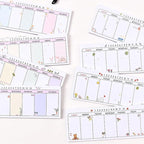 Weekly Organizer Long Strip Planner Notebook Pads Random Patterns for Goal Tasks Ideas Notes