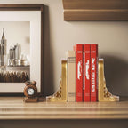 Gold Tree of Life Bookends Set, 2 Decorative Bookends for Shelves or Bookcase, Non-Skid Heavy Bookends for Desktop Shelf Decor, Library Office Decor, Home Décor Gift (Gold)