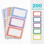 MFLABEL® Colorful Plain Name Tag Labels - 200 Star Stickers, 3.5" x 2.25" Name Tags for Office, Meetings, School, Home, Events, Parties - Durable, Easy to Use, Multipurpose Labels